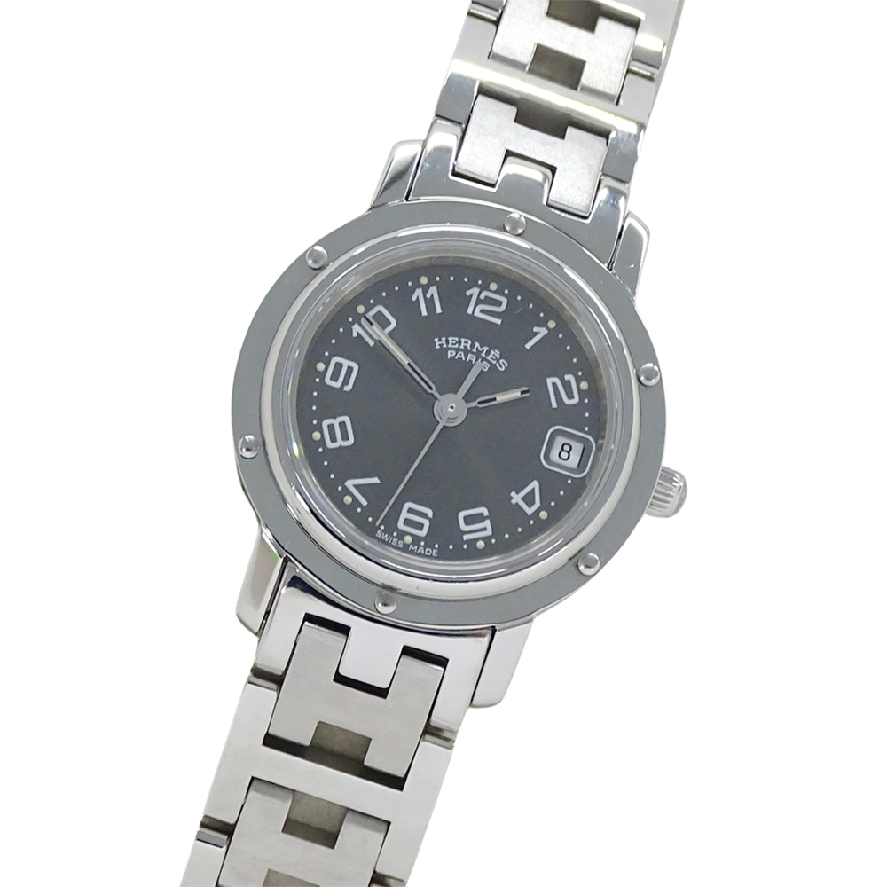 Hermes HERMES Women's Watch, Clipper Date, Quartz, Stainless Steel (SS), CL4....